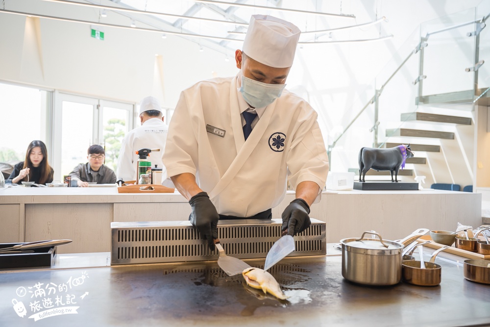 宜蘭無菜單鐵板燒【明水然·樂宜蘭礁溪店】最新田邊玻璃屋,1600元就能吃日本A5和牛和龍蝦三吃超狂!