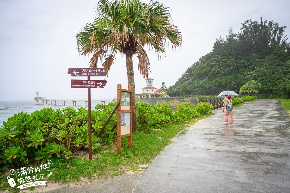 沖繩【海中展望塔】部瀬名海中公園必玩360環景圓窗看魚,以及海底玻璃船,沖繩雨天備案景點!
