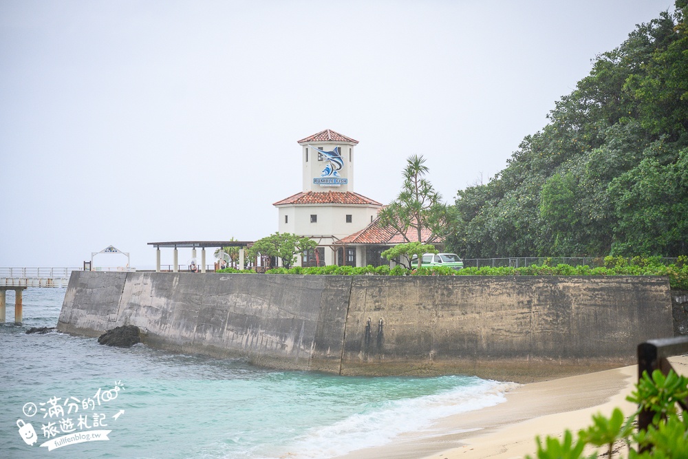 沖繩【海中展望塔】部瀬名海中公園必玩360環景圓窗看魚,以及海底玻璃船,沖繩雨天備案景點!